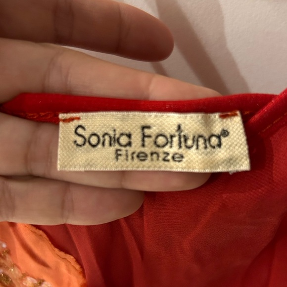 Sonia Fortuna Firenze 100% Silk Patchwork Sequin Dress - Picture 8 of 9